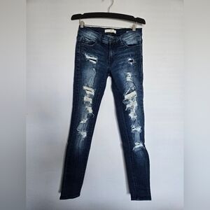 Kancan Distressed Dark Blue Jeans